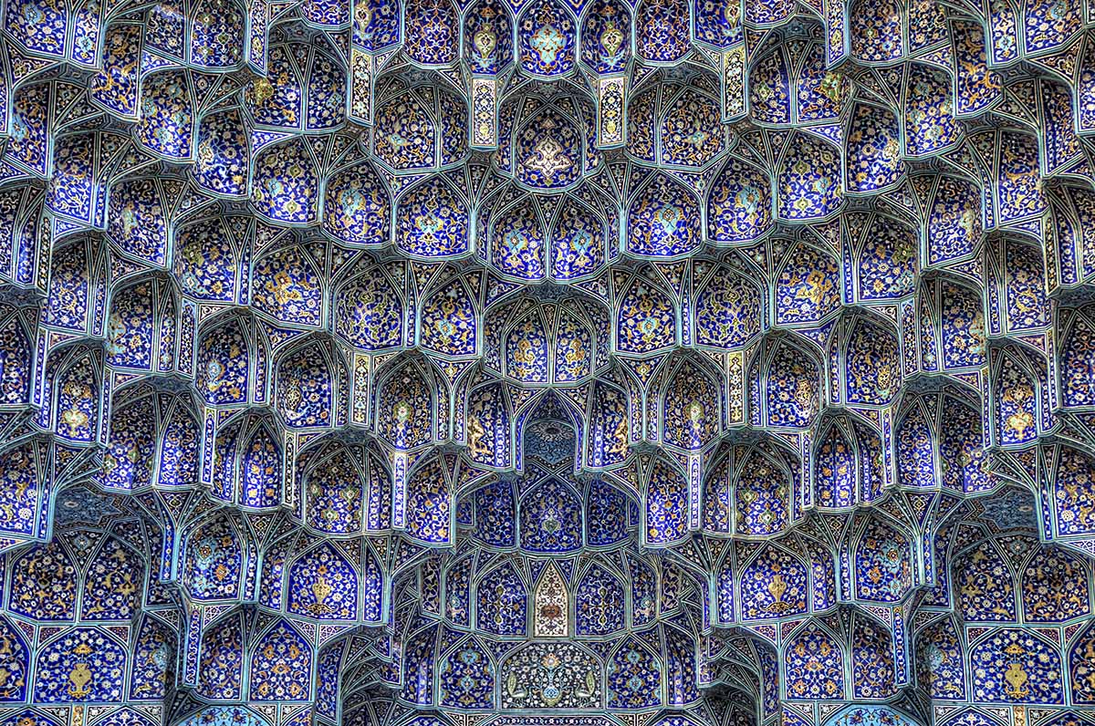 AP022 Entrance Portal Shah Mosque. Isfahan, Iran.