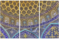 AP3-013 3 Panel Sheikh Lotfollah Mosque. Isfahan, Iran.