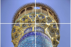 AP4-026 4 panel, Minaret Shah Mosque. Isfahan, Iran.